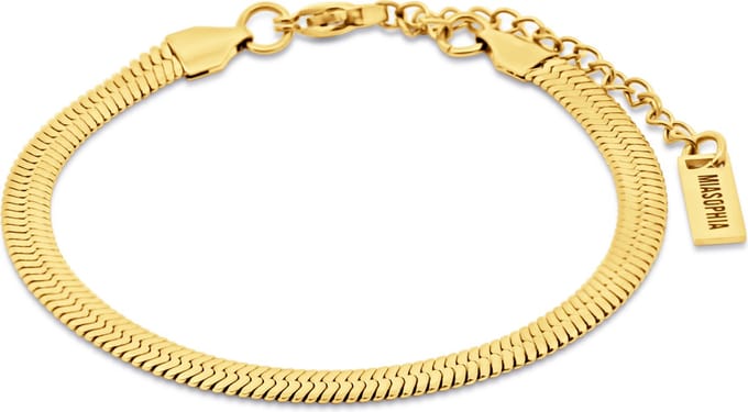 MIASOPHIA 4-MS22102 Stalen armband -16+3cm- Goudkleurige plating