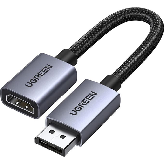 Ugreen 65982 - DisplayPort naar HDMI Adapter - 4K 30Hz - Aluminium Behuizing - Nylon Omslag