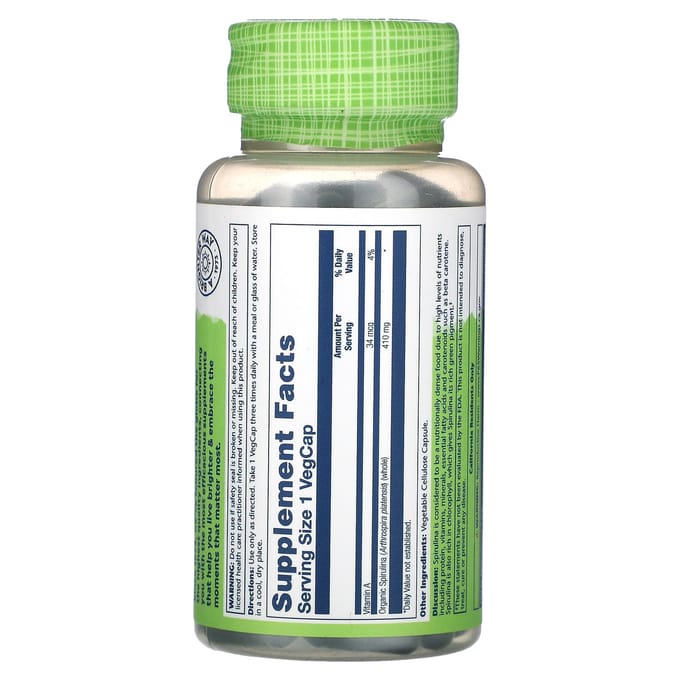 True Herbs, Spirulina, 410 mg, 100 plantaardige capsules
