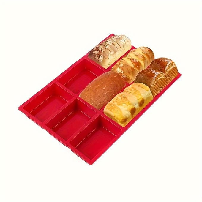 1 stuk, Rechthoekige Cake Broodvorm met 9 vakjes, Creatieve Siliconen Koude Zeepvorm, Dubbeldoel Bakvorm