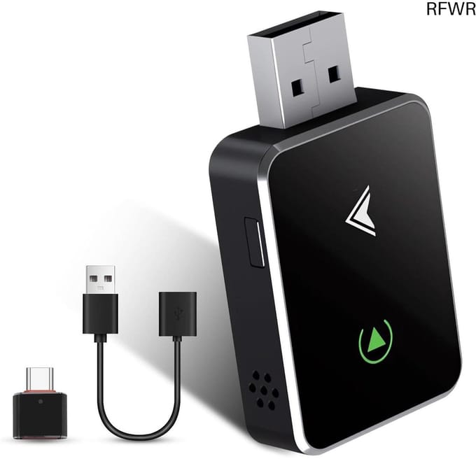 RFWR® Draadloze 2-in-1 CarPlay en Android Auto Adapter - Mini USB Stick voor Plug & Play