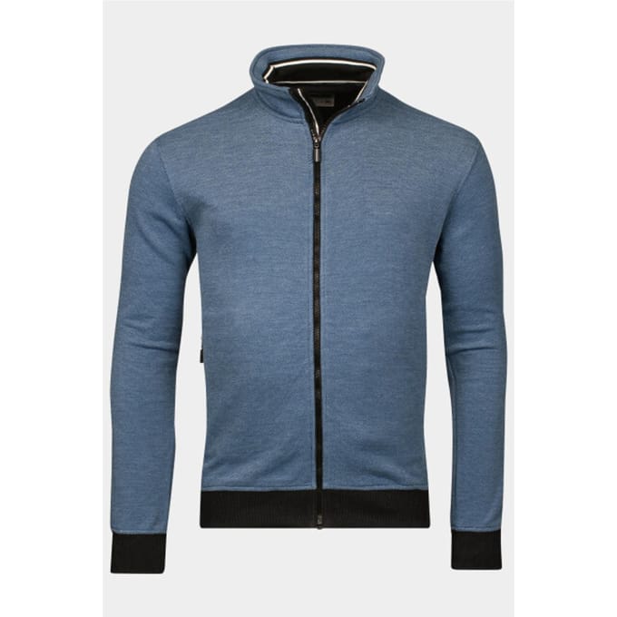 Baileys Vest sweat cardigan zip 2-tone ox 512258/68