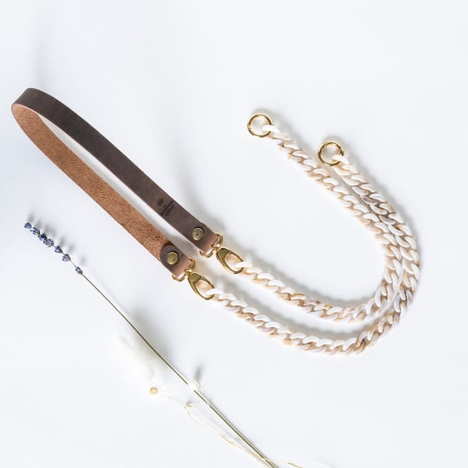 The Leather Rebel - Telefoonkoord - buffel bruin - beige