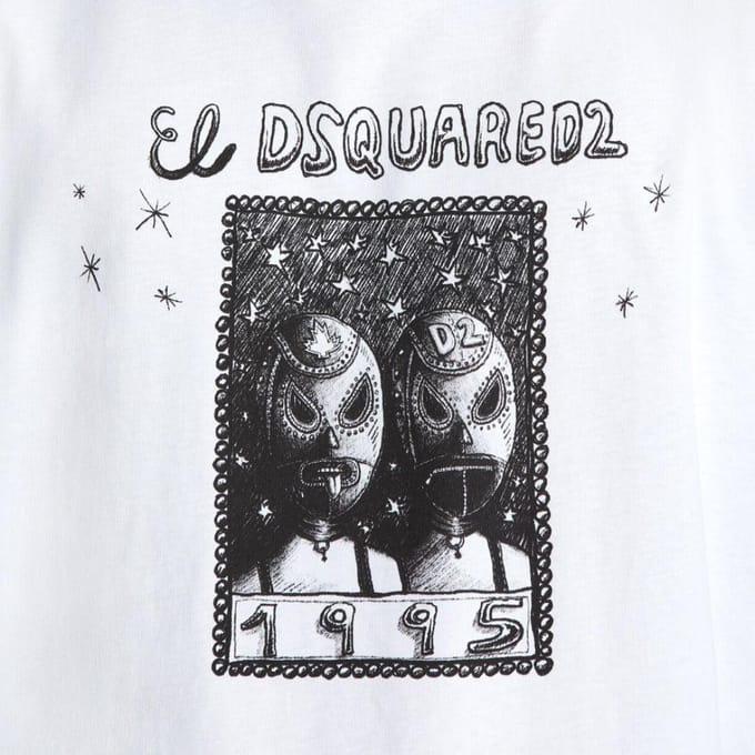 DSquared2 Heren Cartoon T-shirt (Wit)
