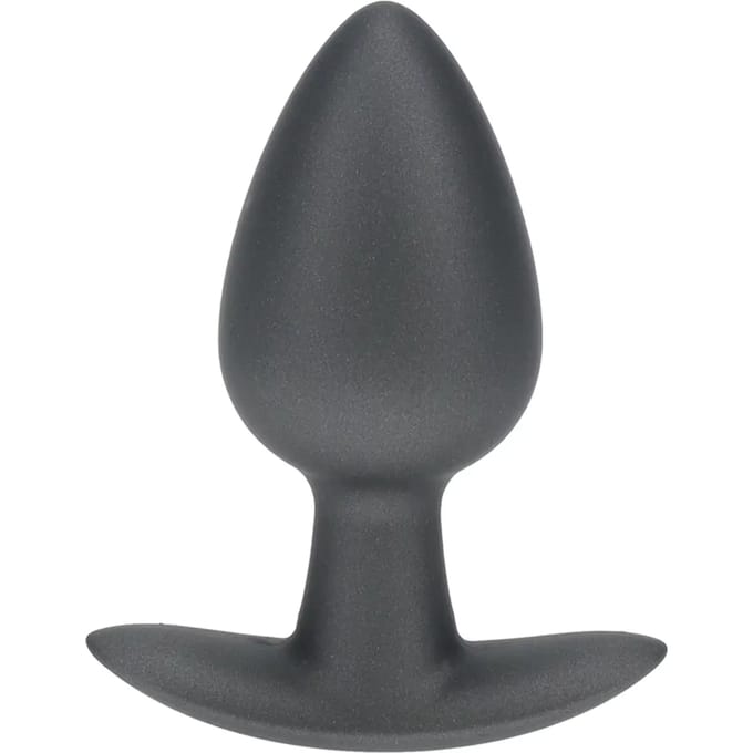 Ouch! Gladde Siliconen Buttplug 3.4 cm - Gunmetal
