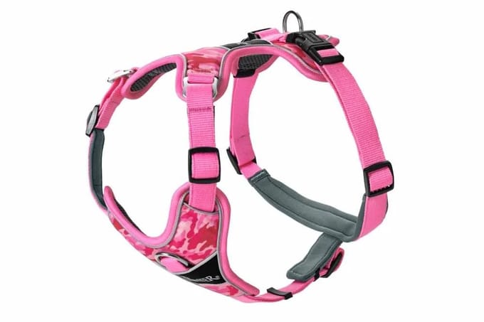 Hunter Hondentuig Divo Camouflage Roze Maat XS