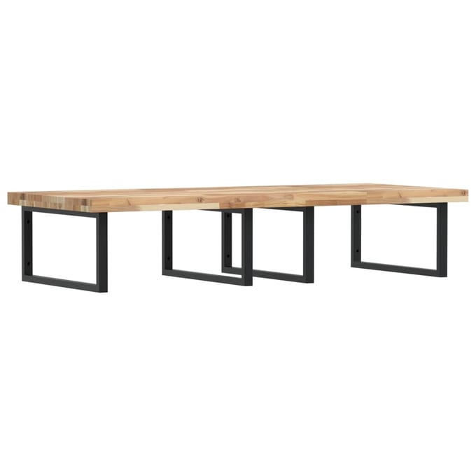 vidaXL - Badkamer - wandschap - staal - en - massief - acaciahout