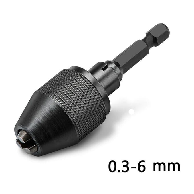 1/4 inch snelspanboorhouder conversie zeskant schacht adapter boor snelwissel driver zwart