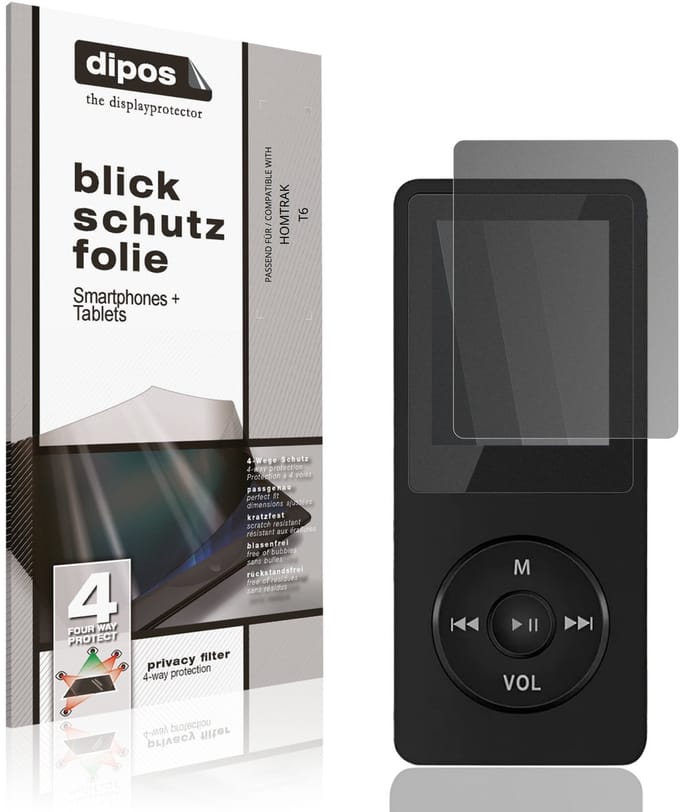 dipos – Matte Privacy Screenprotector geschikt voor HOMTRAK T6 | Anti-Spy Beschermfolie