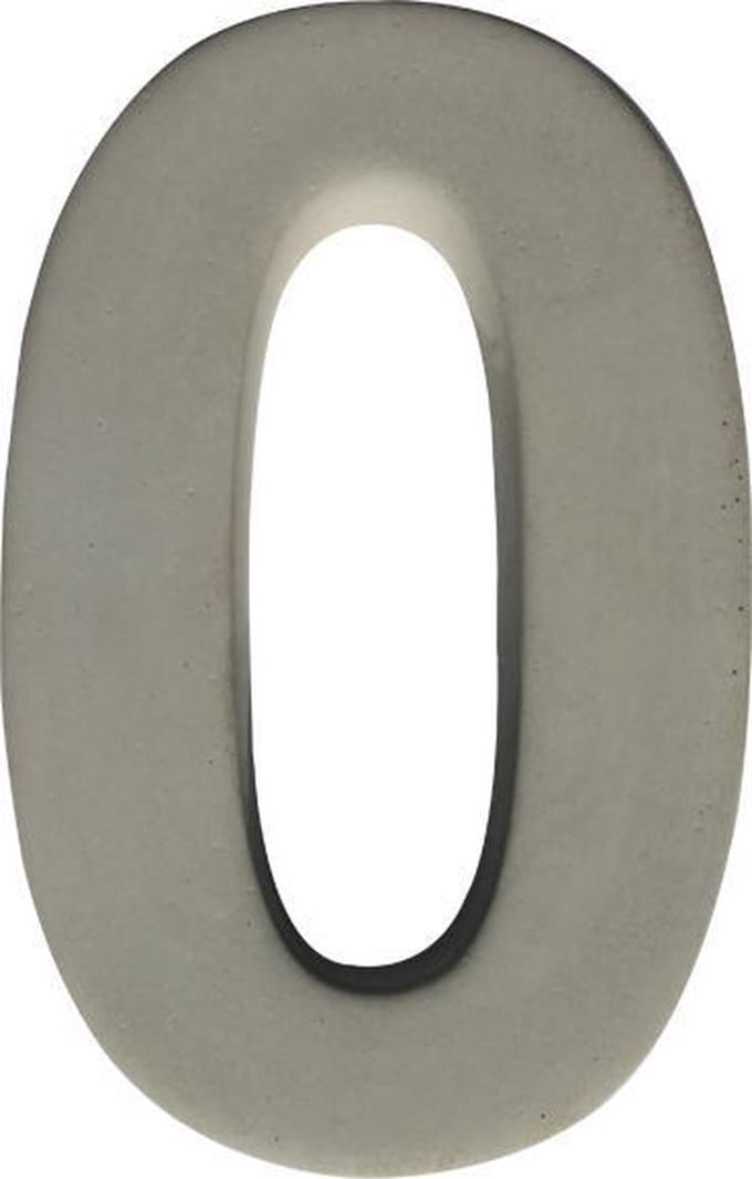 Huisnummer beton nr. 0