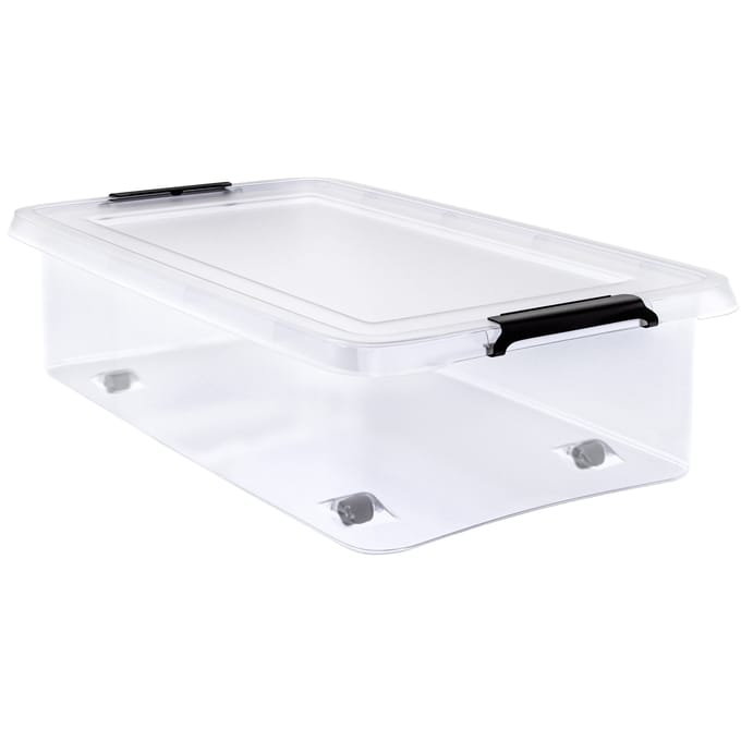 Opbergbox Deksel Transparant 60x40x17cm 30L