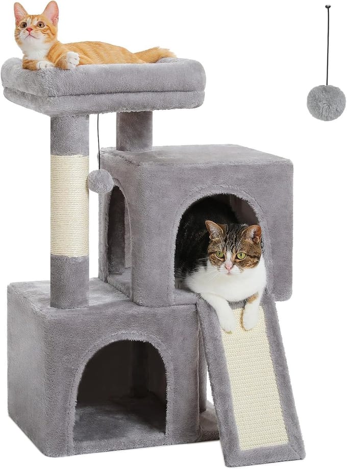 Famanu - Krabmeubel met verwisselbare huisjes, flexibel kattenmeubel
