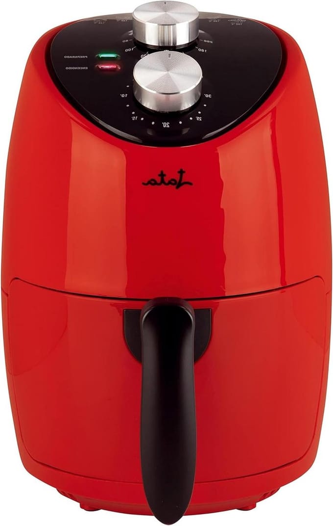 Heteluchtfriteuse - Airfryer - Gezond Koken - Olievrij - 2 Liter - Rood