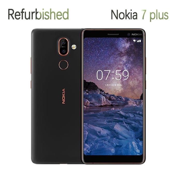Gereviseerde Nokia Ontgrendeld Originele Nokia 7 Plus 4GB RAM 64G ROM Octa-Core 6.0'' Display Mobiele Telefoon Met 2 SIM Single SIM Simple Set