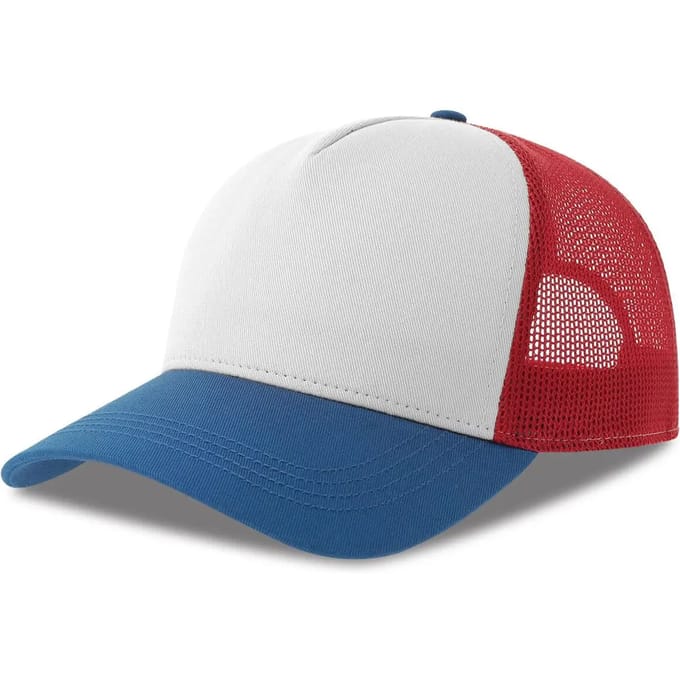 Atlantis Headwear Rapper Cotton-S Cap AT535 - WHITE/RED/ROYAL - One size