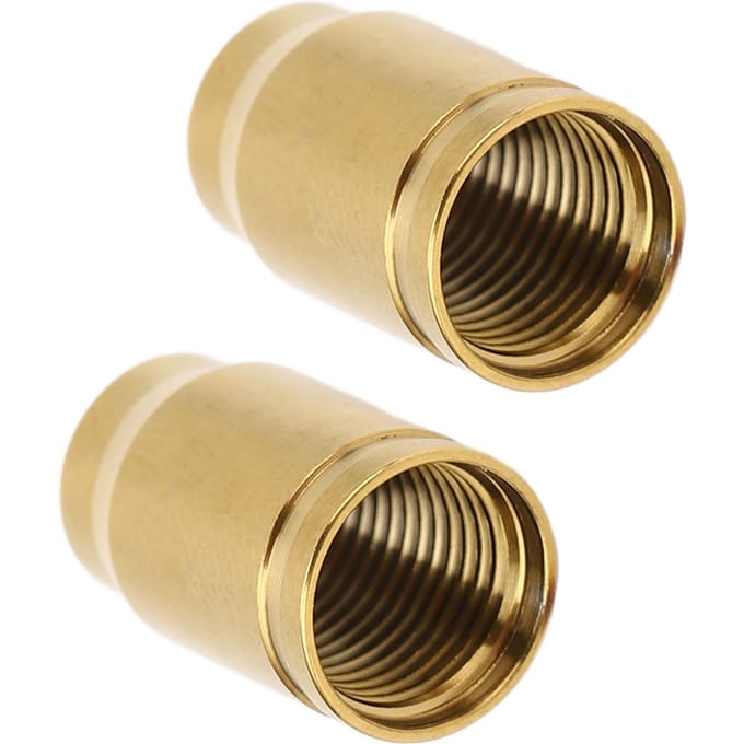 2 Pak Fietspompventiel Dopjes Ti Legering Stofdicht Heavy Duty Universeel Fietsband Ventielsteel Dop Afdekking beige