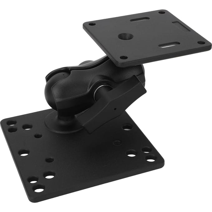 Dubbele Socket Arm Aluminiumlegering met 1,5 inch C-formaat Baladapter Dubbele Balbevestiging voor Tablet Mobiele Telefoon Visvinder gray