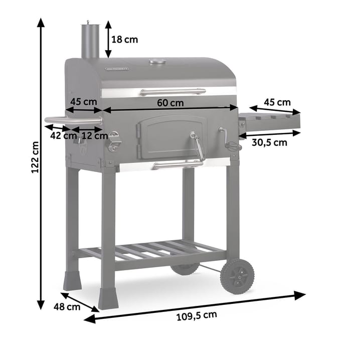 Berdsen Houtskool Grill met Beschermhoes BD-891 Zwart