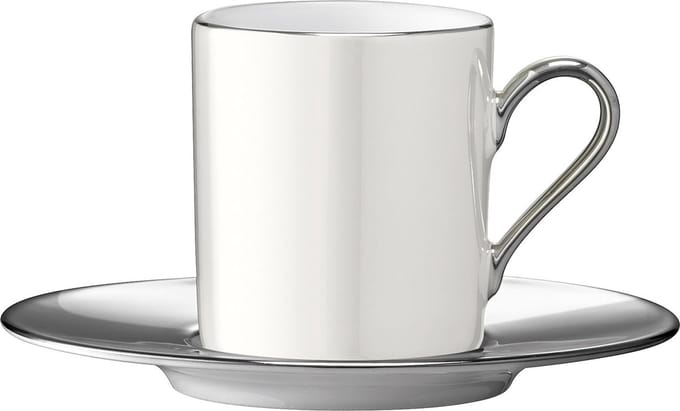L.S.A. - Palazzo Koffiekop en Schotel 100 ml - Wit