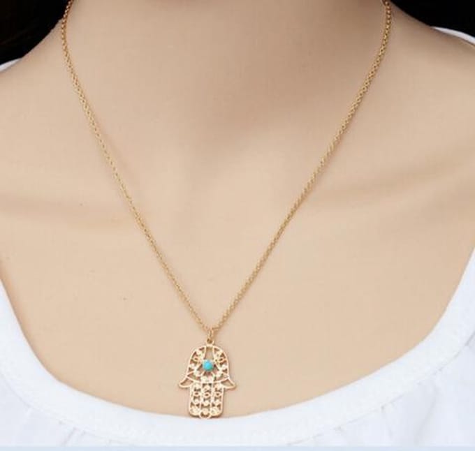 Hand van Fatima - Hamsa Ketting