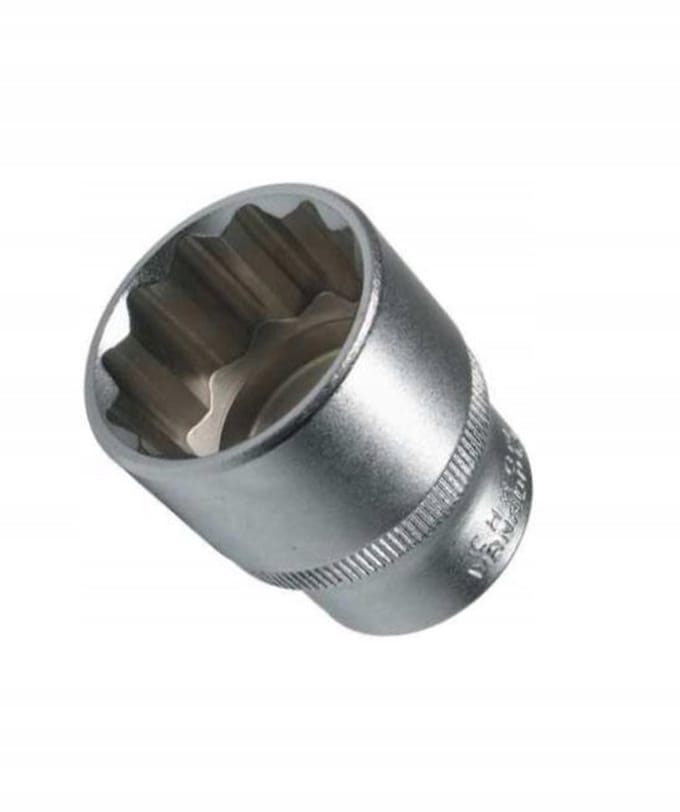 Jonnesway dop 1/2" 6-zijdige dop 24 mm chroom-vanadiumstaal