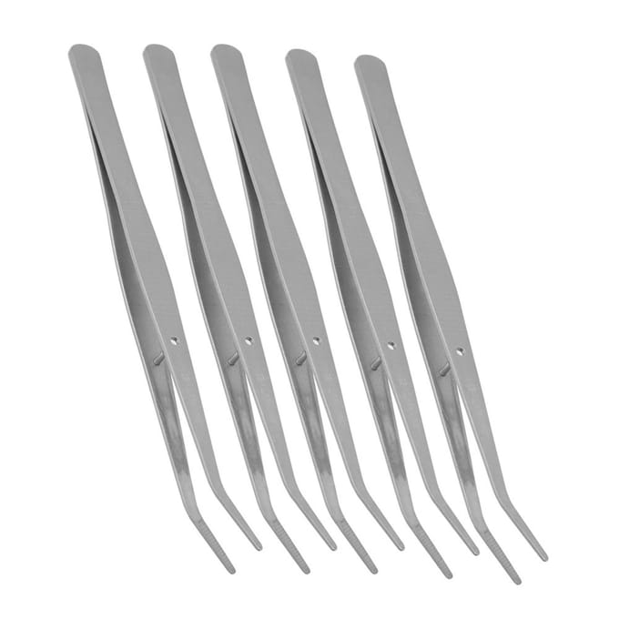 5 stuks Gebogen Pincet Roestvrij Staal Positioneringspincet Naaimachine Accessoires gray