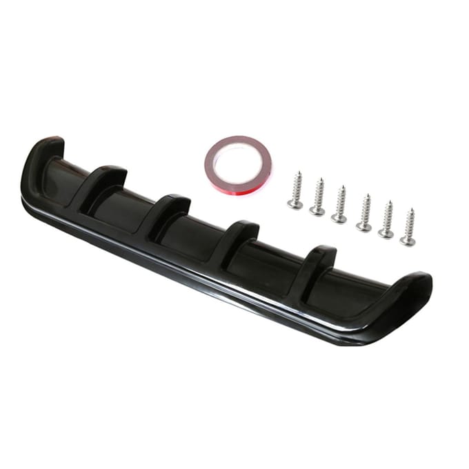 Auto Achterbumper Lip Koolstofvezel Auto Achterbumper Lip Diffuser Vin Zes Vinnen Achtervleugel Bodykit