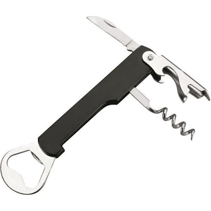 Tire-Bouchon/Décapsuleur - IBILI - 784700 - Aluminium - Noir - 14 x 3 x 1 cm noir
