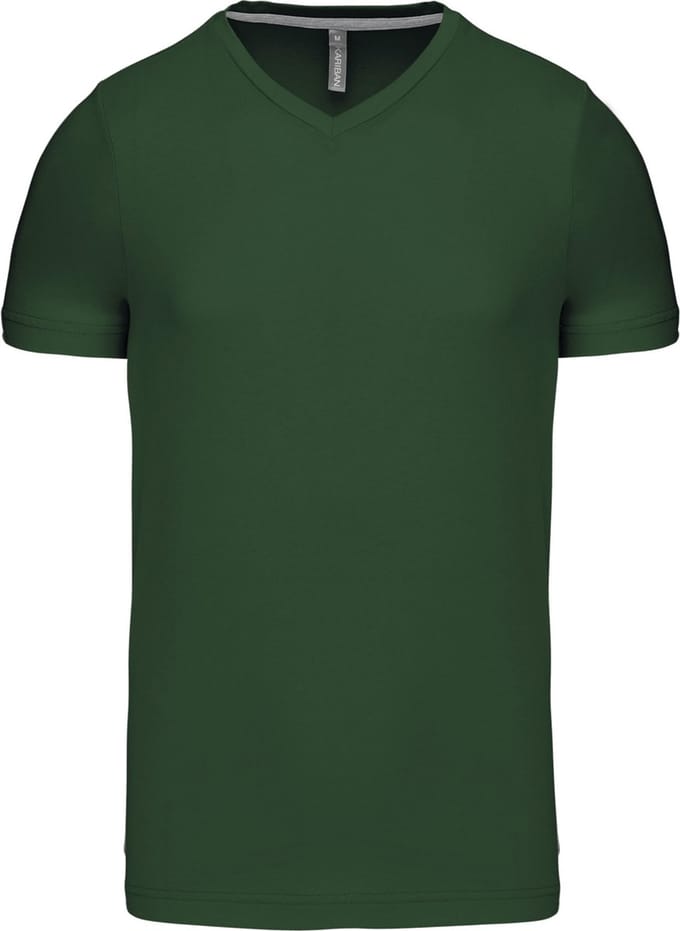 Kariban T-shirt V-hals korte mouwen K357 - Forest Green - XL