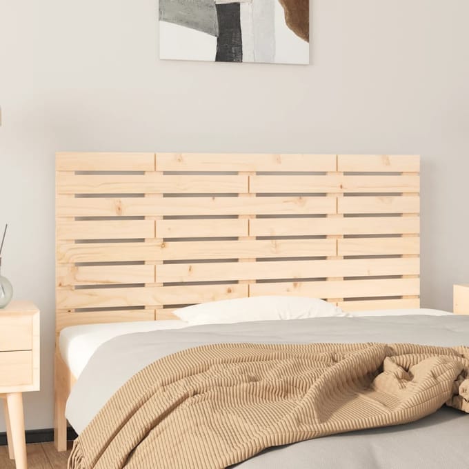 vidaXL - Hoofdbord - wandmontage - 141x3x63 - cm - massief - grenenhout