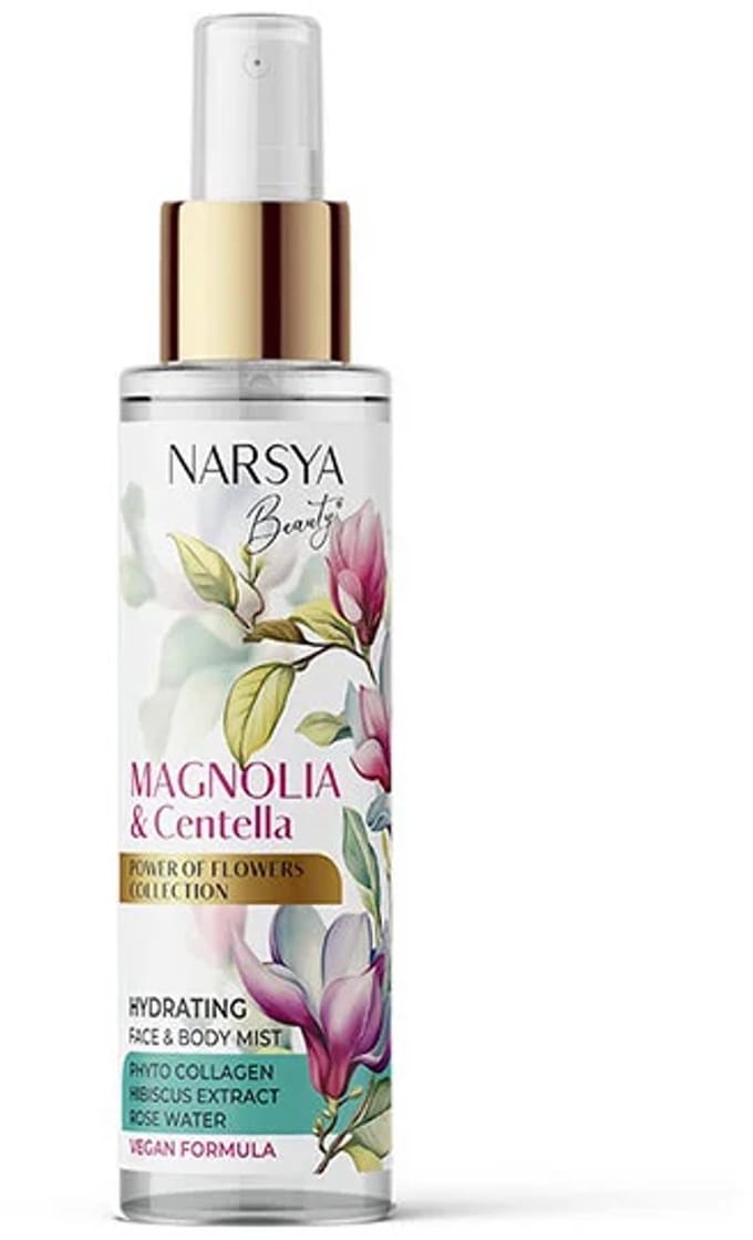 Heerlijke hydraterende geurende gezicht en lichaam mist - magnolia - roos en centella asiatica-extract 100 ml