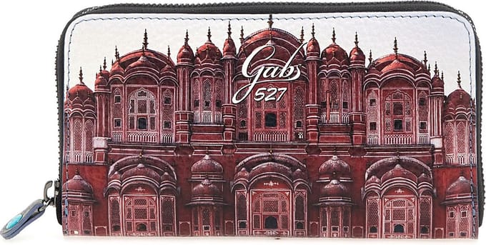 Gabs Leren Portemonnee GMONEY17 Zip Around Wallet Rosso Jaipur Wijnrood