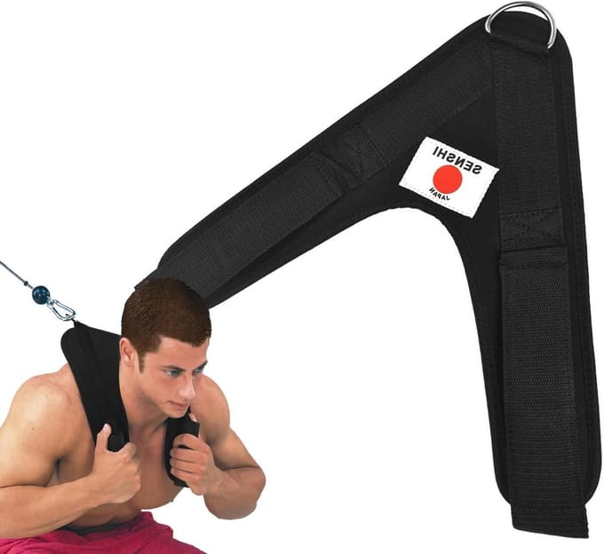 Abdominal Crunch Harness - Cable Machine Attachment - Core Training - Extra Wide Padding