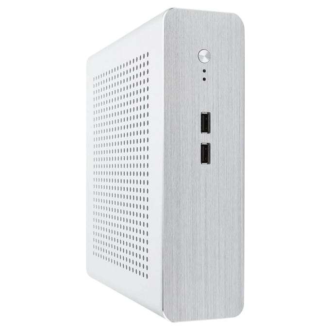 G60S HTPC Chassis Volledig Aluminium DCATX Voeding MiniITX Behuizing voor Desktop Computer(Zilver USB2.0) zilver