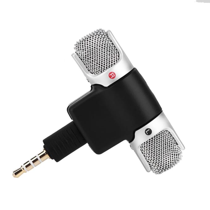 Mini Stereo Microfoon Mic 3.5mm Vergulde Plug Jack voor Andriod Telefoons iPhones