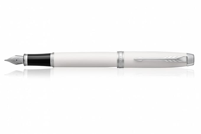 Parker - IM Vulpen White Lacquer CT - Chroomdetails - Luxe Geschenkverpakking