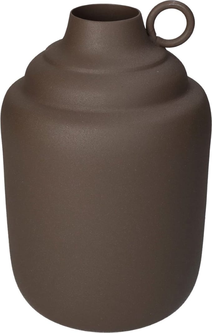 Vaas ijzer bruin 13x13x19.5 cmHD Collection