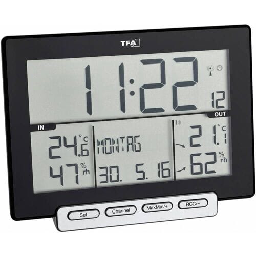 TFA Dostmann Trinity 30.3058.01 Draadloze thermo- en hygrometer Zwart