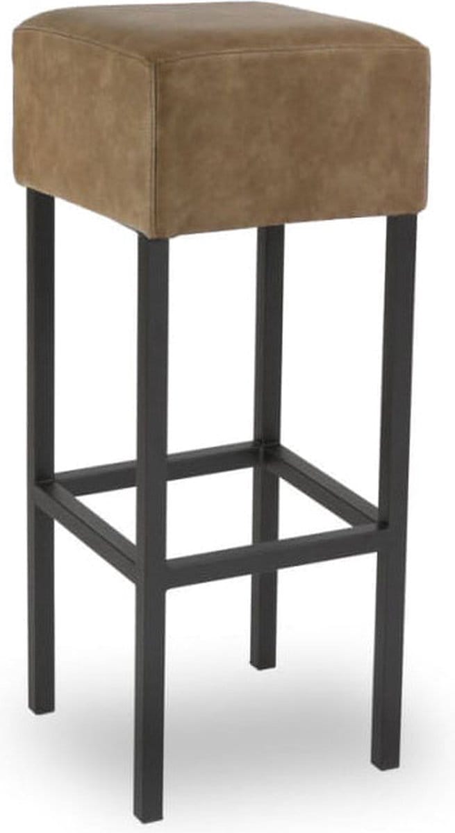 Workliving Barkruk Skai - Cognac / Zwart - 82 CM