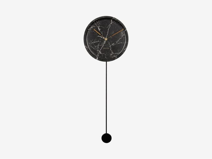 Karlsson Wandklok Pendule Longue - Zwart - Ø25cm - Wandklok