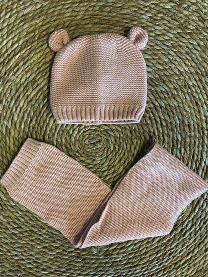 Sarlini Muts Knit Oortjes Light Pink