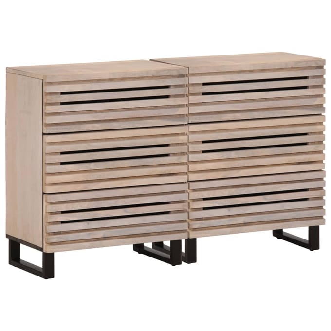 vidaXL - Dressoirs - 2 - st - 60x34x75 - cm - massief - mangohout