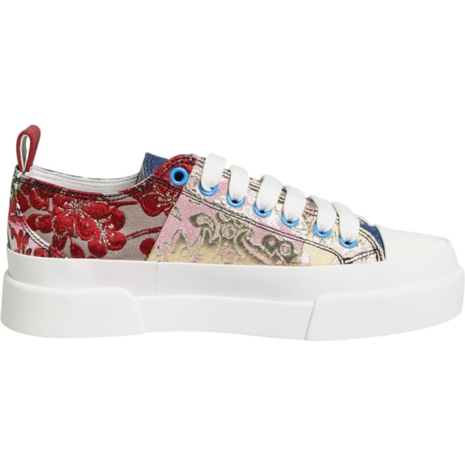 Dolce & Gabbana Multicolor Patchwork Lage Sneakers Schoenen
