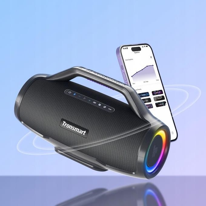 Tronsmart Bluetooth-luidspreker Bang Max Bluetooth-luidspreker, draadloze krachtige luidspreker met 130 W, gitaar-/microfooningang, synchronisatie met meer dan 100 luidsprekers, app-bediening