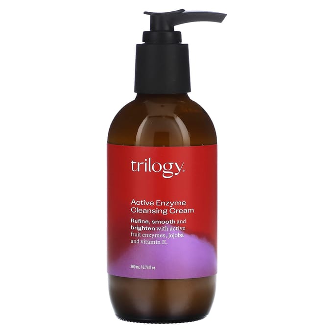 Trilogy, Active Enzyme Cleansing Cream, Anti-Aging, 6.76 fl oz (200 ml) black