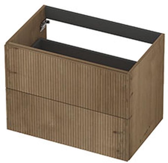 INK - Onderkast 2L Fineer Gefreesd Tbv Greep - 700x450x520 Mm - Ash Grey