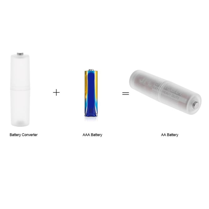 4 stuks batterij converter adapter AAA naar AA formaat batterij beschermhoes houder wit