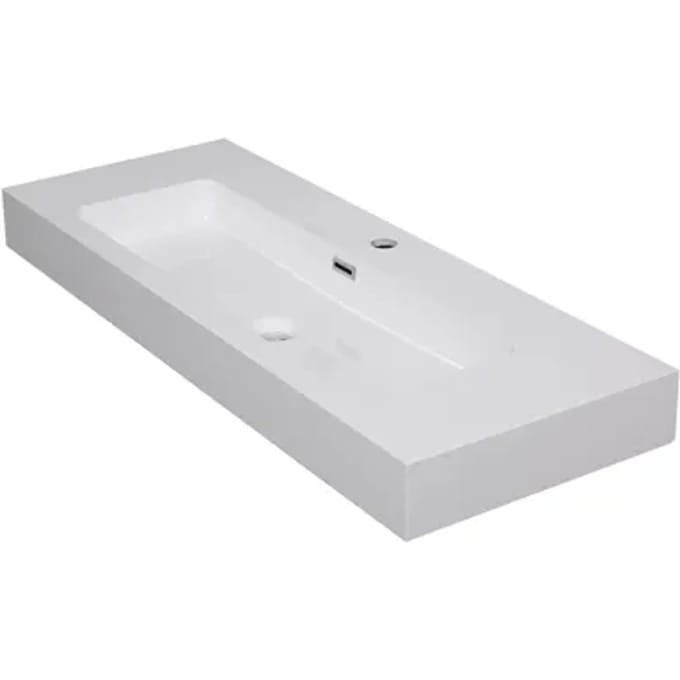 Aquazuro Waskom Badkamer Arezzo - Vierkant - Wit - 38cm