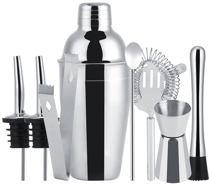 Cocktailset RVS Zilver 8 delig
