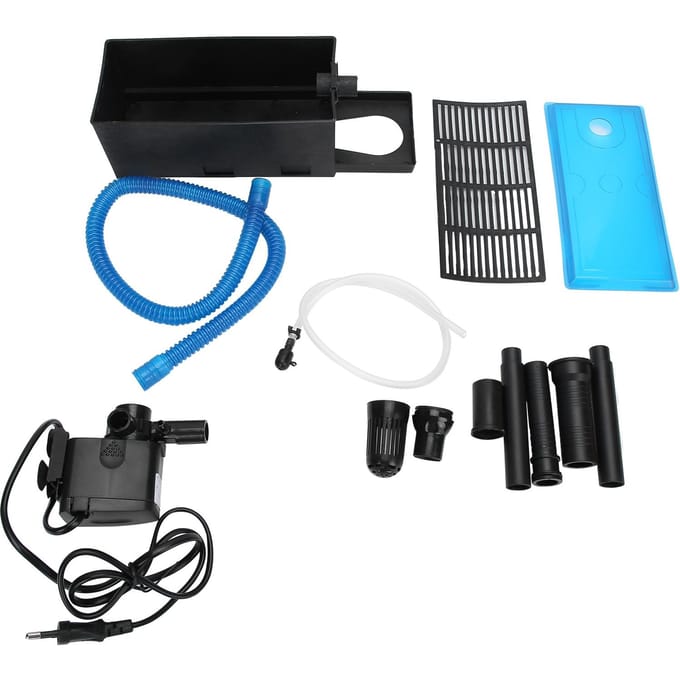 3 in 1 Aquarium Vissenkom Filter Zuurstofverhogende Pomp Watercirculatie black